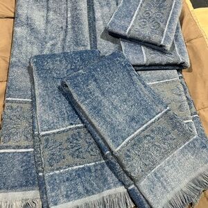 Canon Blue Textured Towel set, new old stock